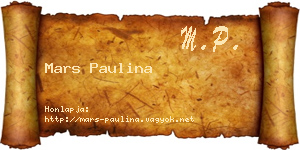 Mars Paulina névjegykártya